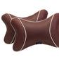 BUTTERFLY Car Pillow Neck Rest | PU leather with Ergonomic Support and Pressure absorbent Polly-fil (Set of 2) - Autofurnish