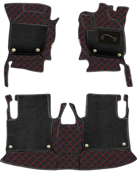 Citroen C3 2022-7D Luxury Car Mat, All Weather Proof, Anti-Skid, 100% Waterproof & Odorless with Unique Diamond Fish Design (24mm Luxury PU Leather, 2 Rows)