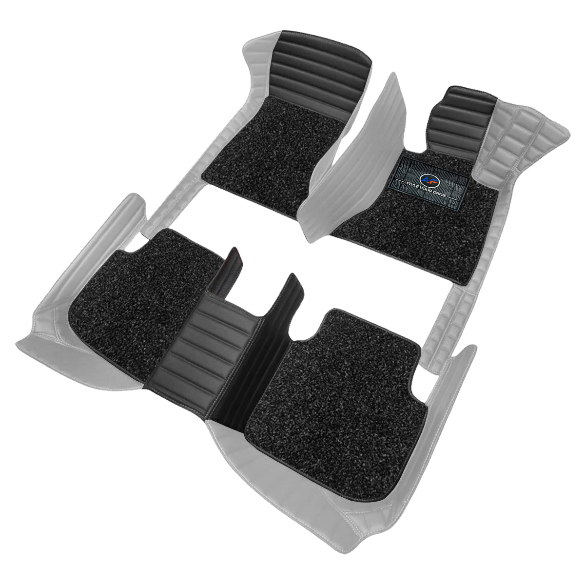 Autofurnish 9D Combination Custom Fitted Car Mats For Ford Mustang - Black VT-Coffee