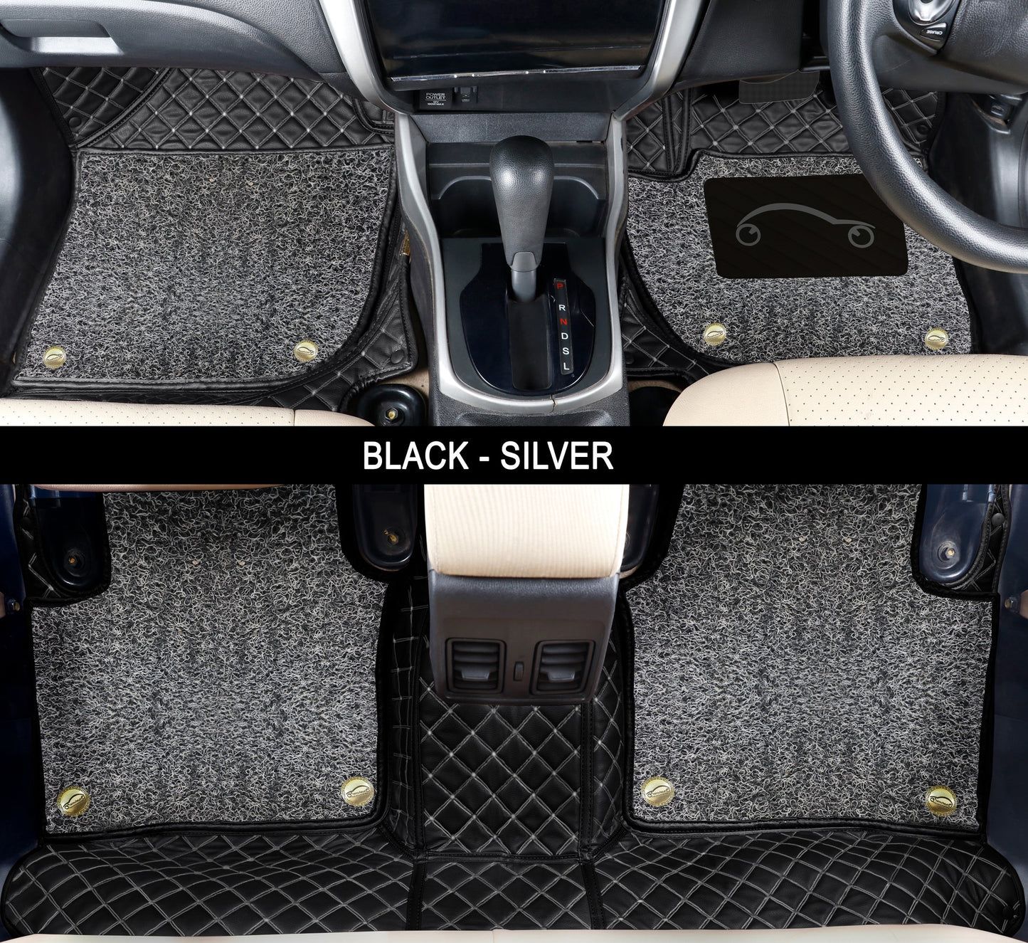 Mercedes G 63 AMG 2021 7D Luxury Car Mat, All Weather Proof, Anti-Skid, 100% Waterproof & Odorless with Unique Diamond Fish Design (24mm Luxury PU Leather, 2 Rows)