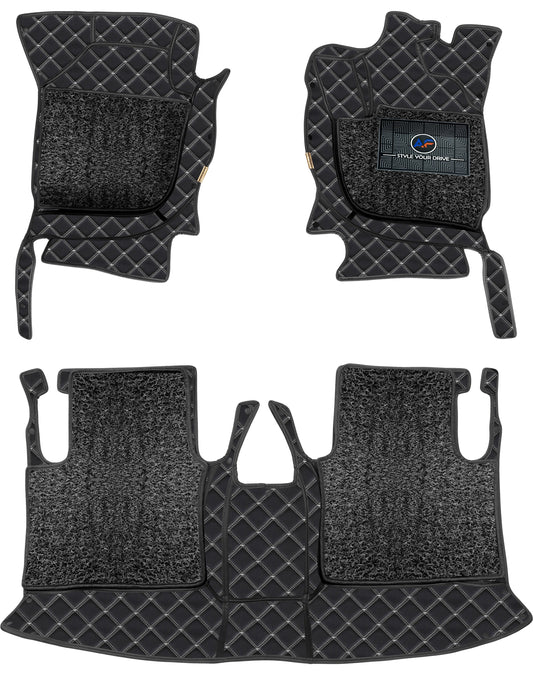 AUDI A5-2017 7D Luxury Car Mat, All Weather Proof, Anti-Skid, 100% Waterproof & Odorless with Unique Diamond Fish Design (24mm Luxury PU Leather, 2 Rows)