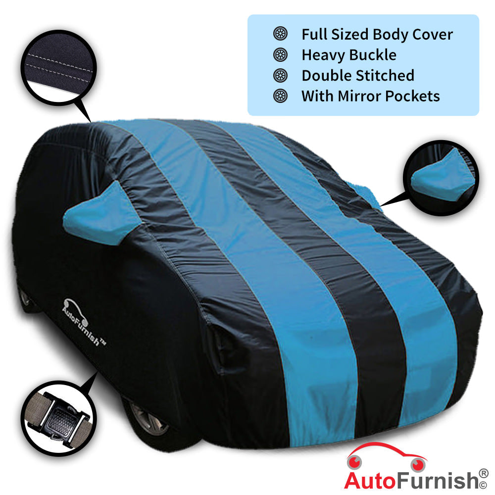 Autofurnish  Stylish Aqua Stripe  Car Body Cover For Mahindra XUV400 2023