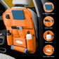 3D ESSENTIALS Car Seat Organizer | PU Leather with 8 Pockets - Tissues, Bottles, Phones, iPad Mini, Documents, Umbrella (Set of 2)